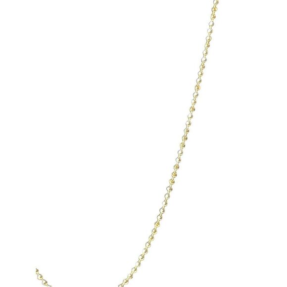 Unbranded made in Italy sterling silver gold plated 2.5 mm bead chain necklace - Picture 2 of 5